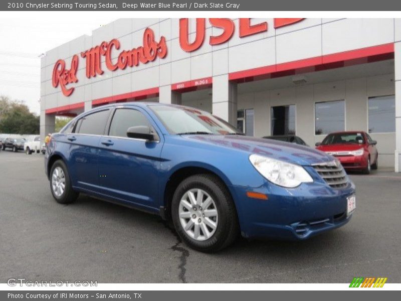 Deep Water Blue Pearl / Dark Slate Gray 2010 Chrysler Sebring Touring Sedan