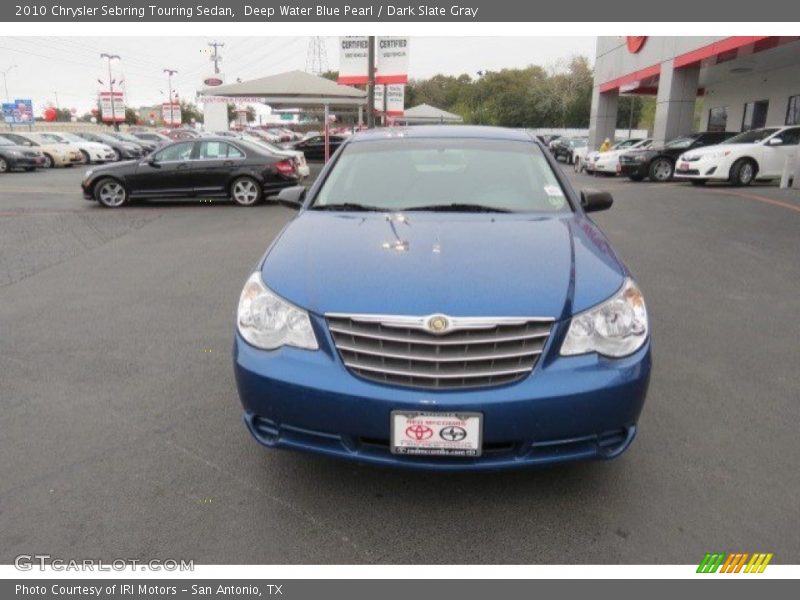 Deep Water Blue Pearl / Dark Slate Gray 2010 Chrysler Sebring Touring Sedan