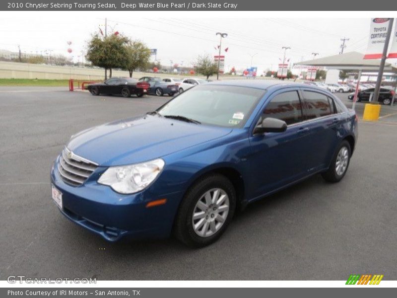 Deep Water Blue Pearl / Dark Slate Gray 2010 Chrysler Sebring Touring Sedan