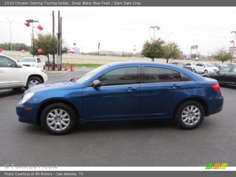 Deep Water Blue Pearl / Dark Slate Gray 2010 Chrysler Sebring Touring Sedan