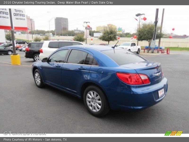 Deep Water Blue Pearl / Dark Slate Gray 2010 Chrysler Sebring Touring Sedan