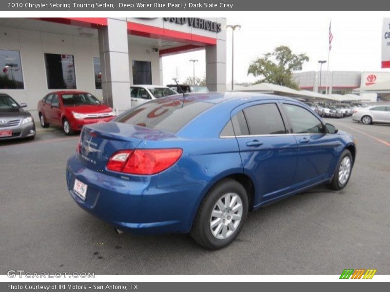 Deep Water Blue Pearl / Dark Slate Gray 2010 Chrysler Sebring Touring Sedan