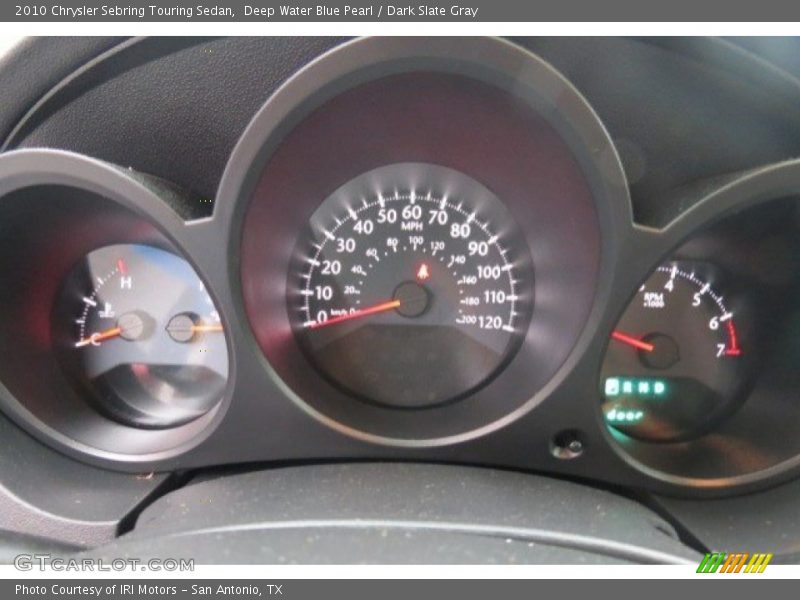 Deep Water Blue Pearl / Dark Slate Gray 2010 Chrysler Sebring Touring Sedan