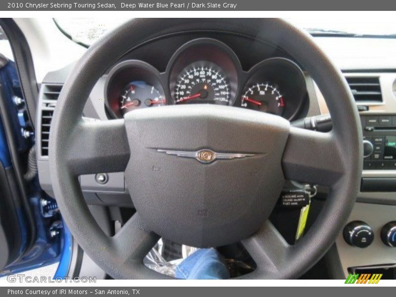 Deep Water Blue Pearl / Dark Slate Gray 2010 Chrysler Sebring Touring Sedan