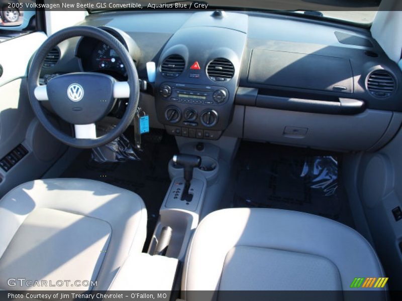 Aquarius Blue / Grey 2005 Volkswagen New Beetle GLS Convertible