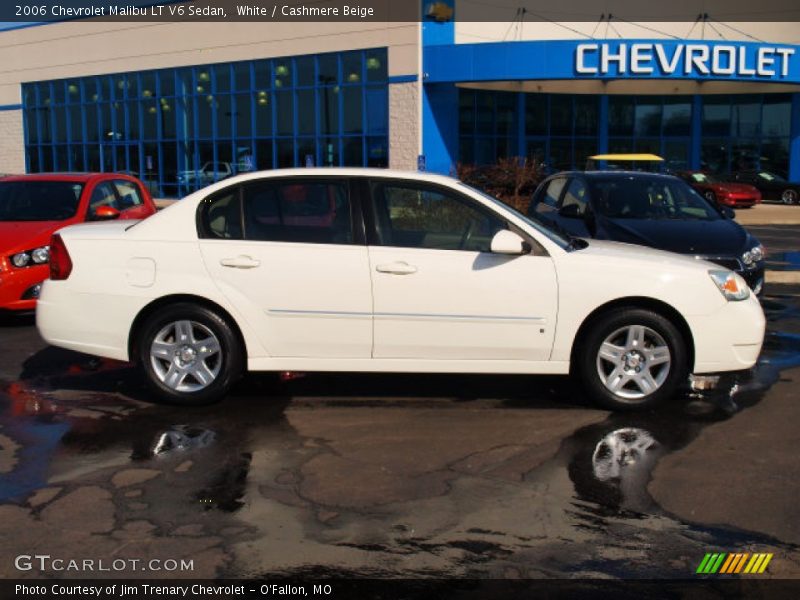 White / Cashmere Beige 2006 Chevrolet Malibu LT V6 Sedan