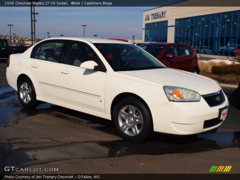 White / Cashmere Beige 2006 Chevrolet Malibu LT V6 Sedan