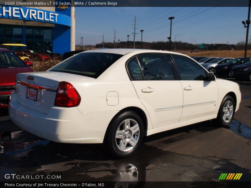 White / Cashmere Beige 2006 Chevrolet Malibu LT V6 Sedan