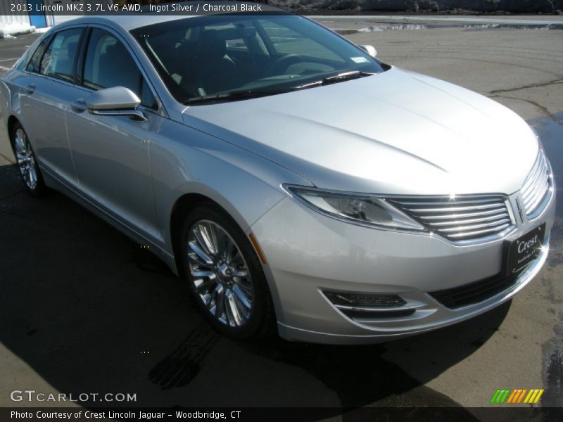 Ingot Silver / Charcoal Black 2013 Lincoln MKZ 3.7L V6 AWD