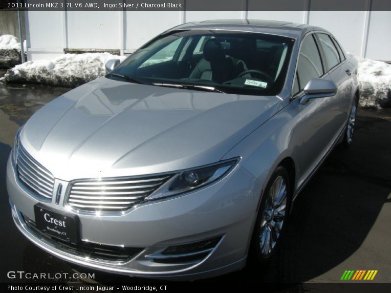 Ingot Silver / Charcoal Black 2013 Lincoln MKZ 3.7L V6 AWD