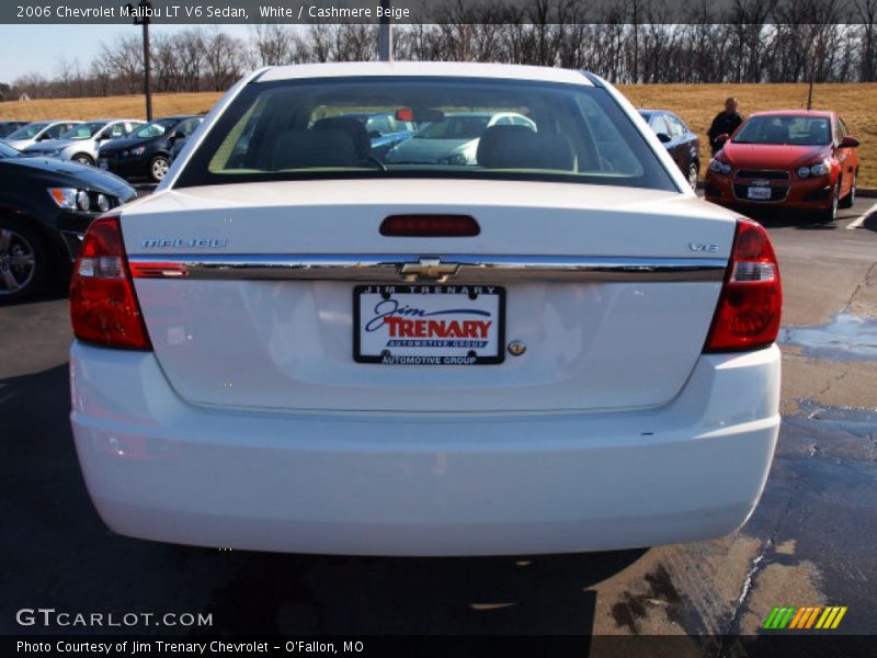 White / Cashmere Beige 2006 Chevrolet Malibu LT V6 Sedan