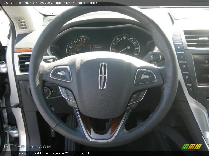 Ingot Silver / Charcoal Black 2013 Lincoln MKZ 3.7L V6 AWD