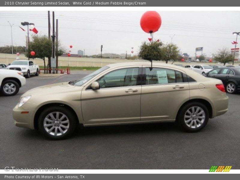 White Gold / Medium Pebble Beige/Cream 2010 Chrysler Sebring Limited Sedan