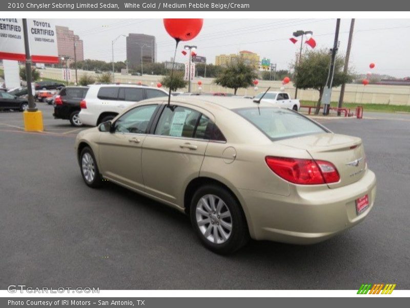 White Gold / Medium Pebble Beige/Cream 2010 Chrysler Sebring Limited Sedan