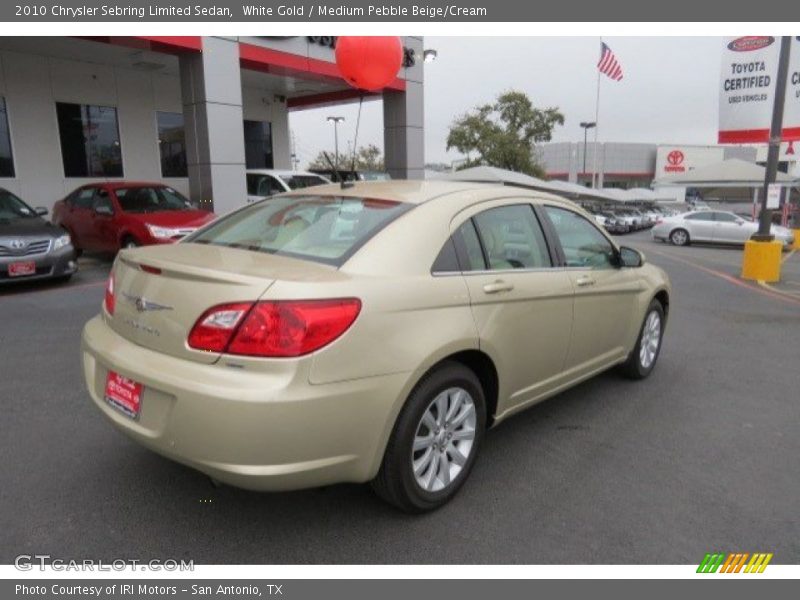 White Gold / Medium Pebble Beige/Cream 2010 Chrysler Sebring Limited Sedan