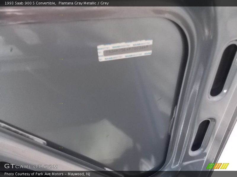 Plantana Gray Metallic / Grey 1993 Saab 900 S Convertible