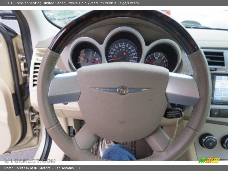 White Gold / Medium Pebble Beige/Cream 2010 Chrysler Sebring Limited Sedan