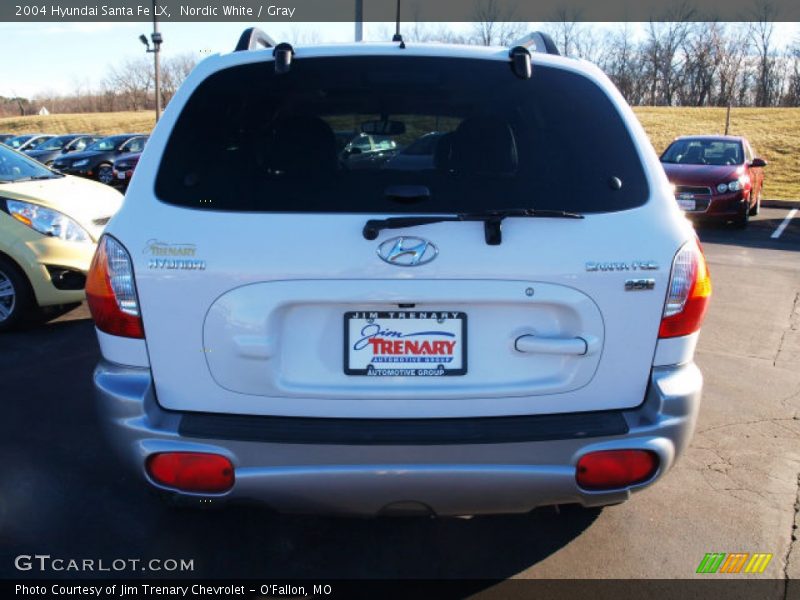 Nordic White / Gray 2004 Hyundai Santa Fe LX