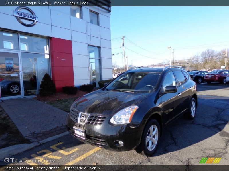 Wicked Black / Black 2010 Nissan Rogue SL AWD