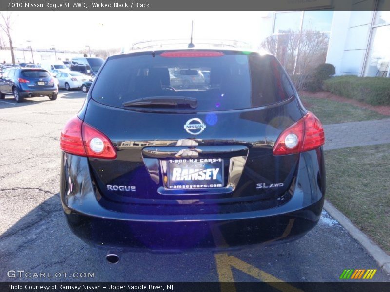 Wicked Black / Black 2010 Nissan Rogue SL AWD