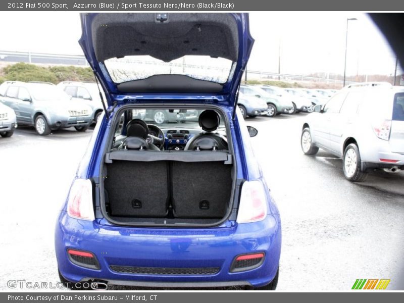 Azzurro (Blue) / Sport Tessuto Nero/Nero (Black/Black) 2012 Fiat 500 Sport