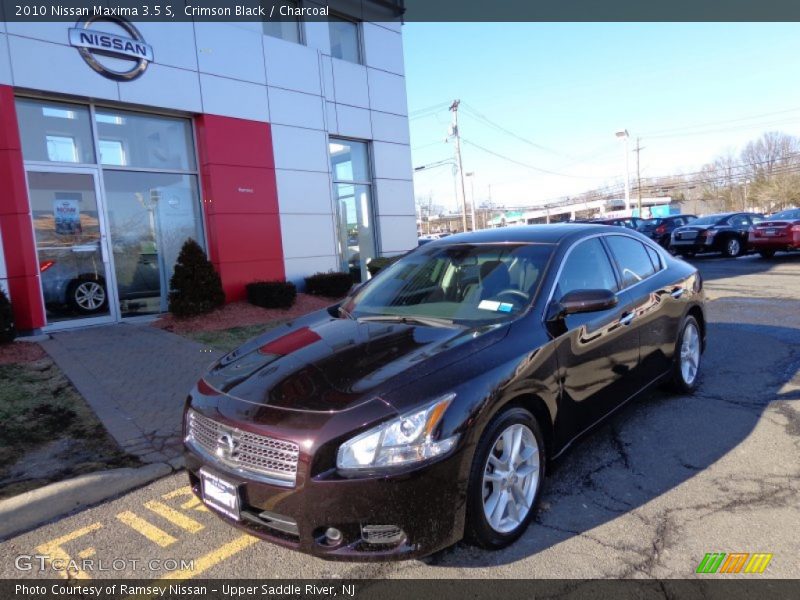 Crimson Black / Charcoal 2010 Nissan Maxima 3.5 S