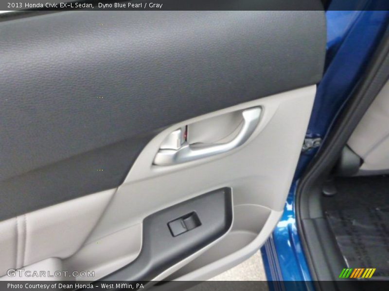 Dyno Blue Pearl / Gray 2013 Honda Civic EX-L Sedan