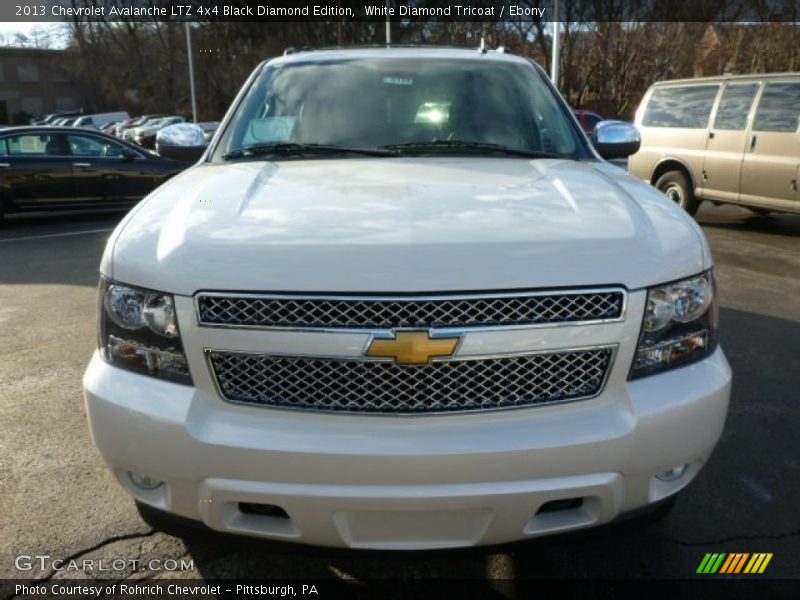 White Diamond Tricoat / Ebony 2013 Chevrolet Avalanche LTZ 4x4 Black Diamond Edition