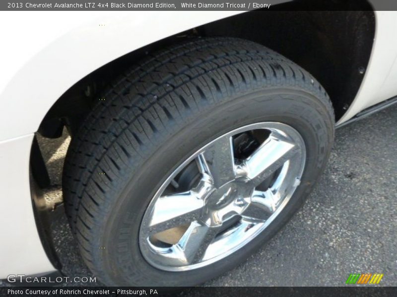 White Diamond Tricoat / Ebony 2013 Chevrolet Avalanche LTZ 4x4 Black Diamond Edition