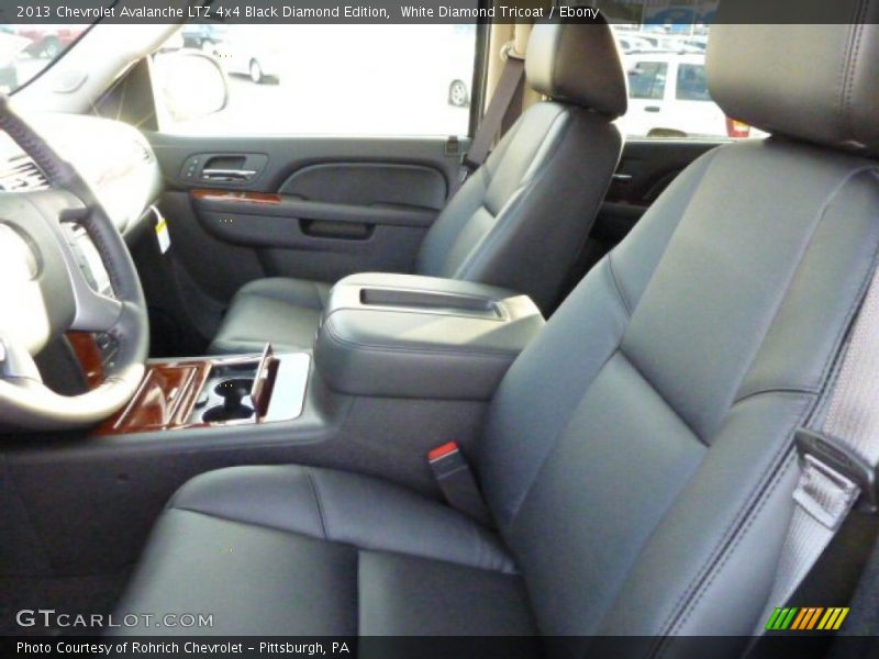 Front Seat of 2013 Avalanche LTZ 4x4 Black Diamond Edition