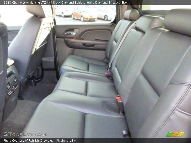 Rear Seat of 2013 Avalanche LTZ 4x4 Black Diamond Edition