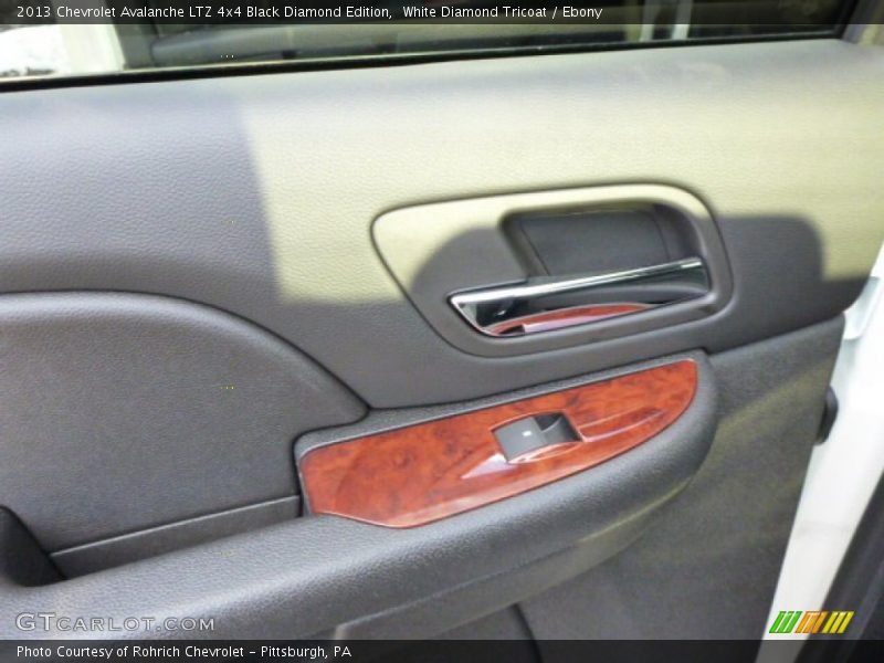 White Diamond Tricoat / Ebony 2013 Chevrolet Avalanche LTZ 4x4 Black Diamond Edition