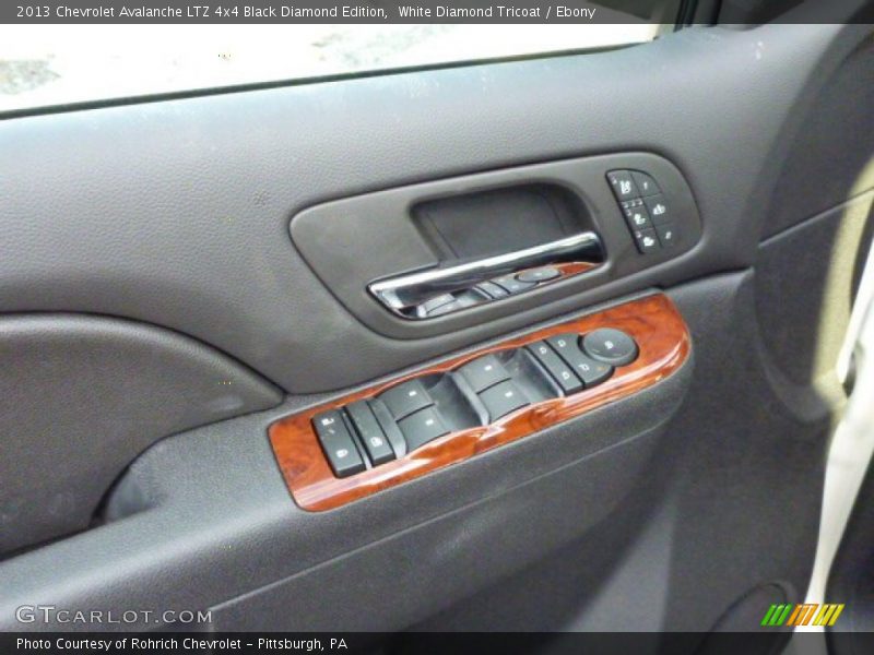 White Diamond Tricoat / Ebony 2013 Chevrolet Avalanche LTZ 4x4 Black Diamond Edition