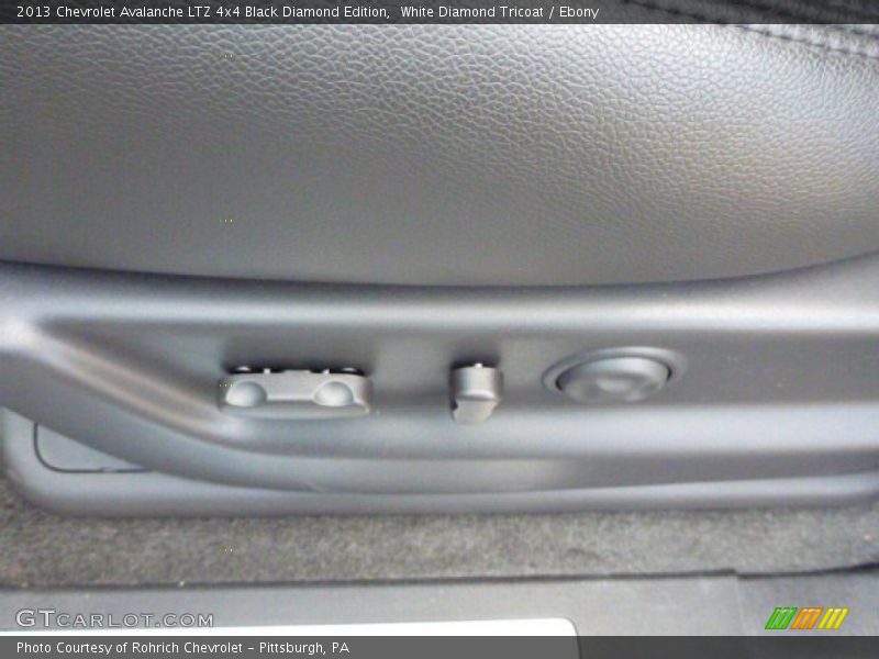 White Diamond Tricoat / Ebony 2013 Chevrolet Avalanche LTZ 4x4 Black Diamond Edition