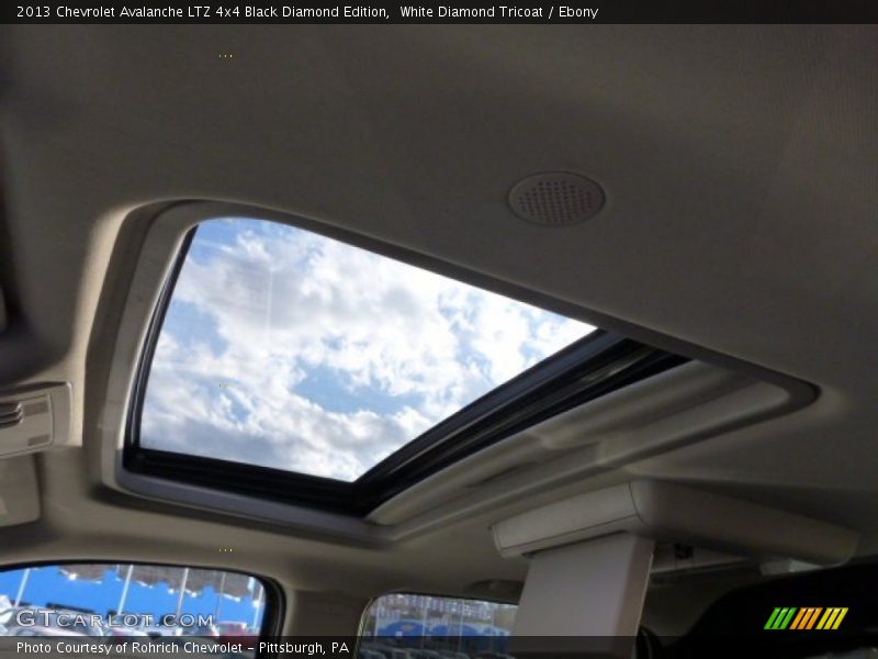 White Diamond Tricoat / Ebony 2013 Chevrolet Avalanche LTZ 4x4 Black Diamond Edition