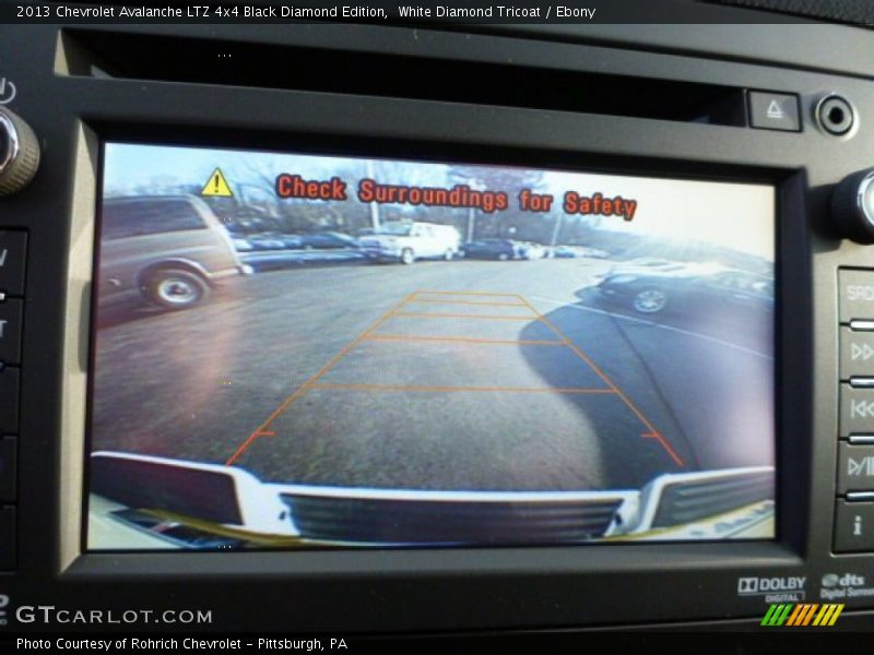 White Diamond Tricoat / Ebony 2013 Chevrolet Avalanche LTZ 4x4 Black Diamond Edition
