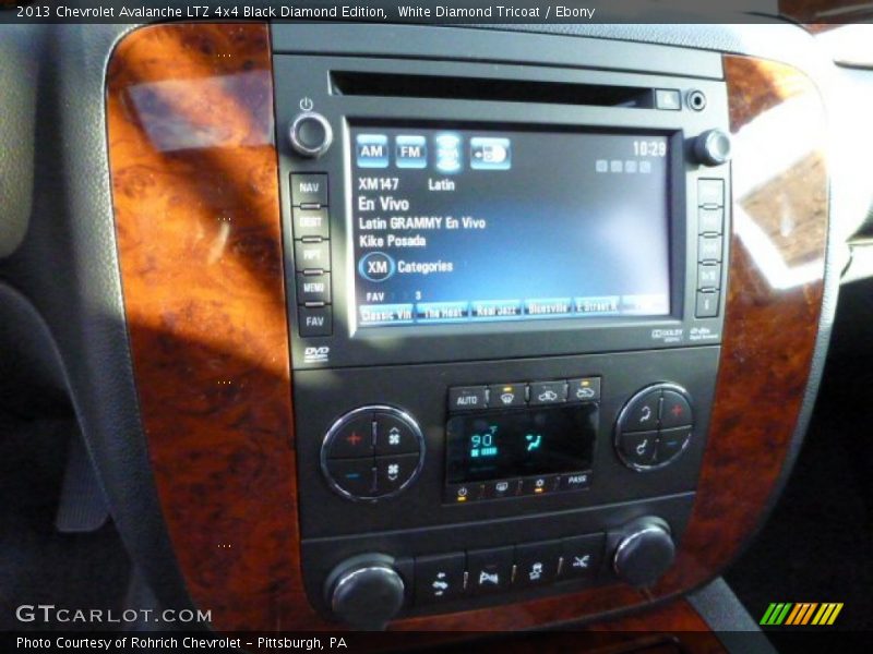 White Diamond Tricoat / Ebony 2013 Chevrolet Avalanche LTZ 4x4 Black Diamond Edition