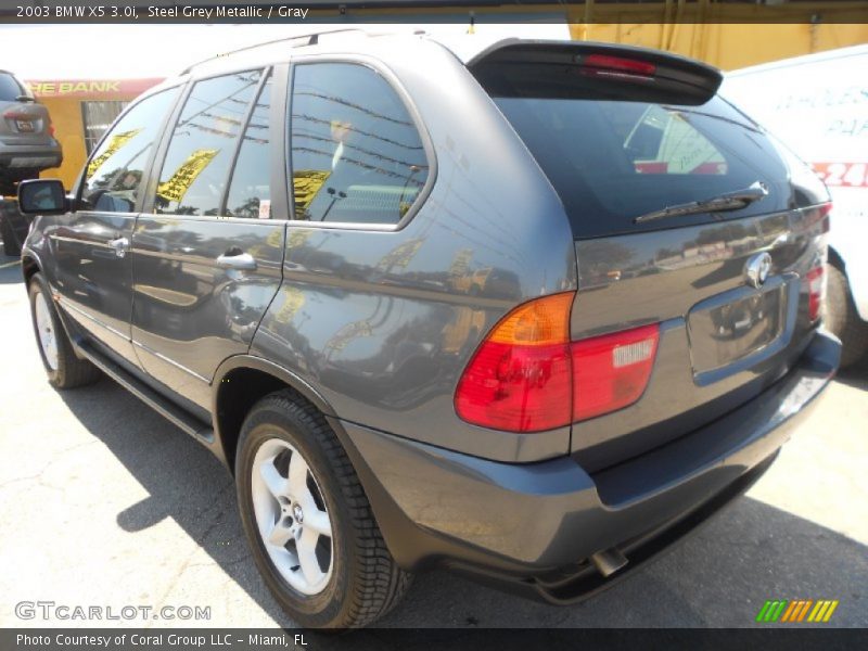Steel Grey Metallic / Gray 2003 BMW X5 3.0i
