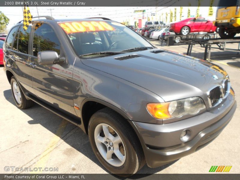 Steel Grey Metallic / Gray 2003 BMW X5 3.0i