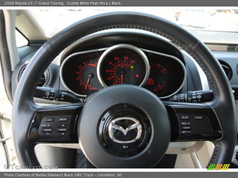 Crystal White Pearl Mica / Black 2008 Mazda CX-7 Grand Touring