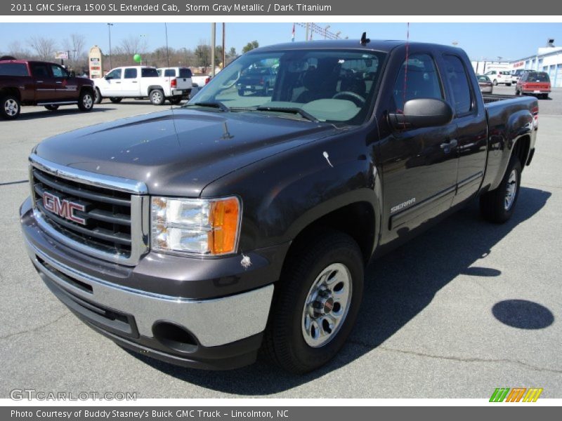 Front 3/4 View of 2011 Sierra 1500 SL Extended Cab