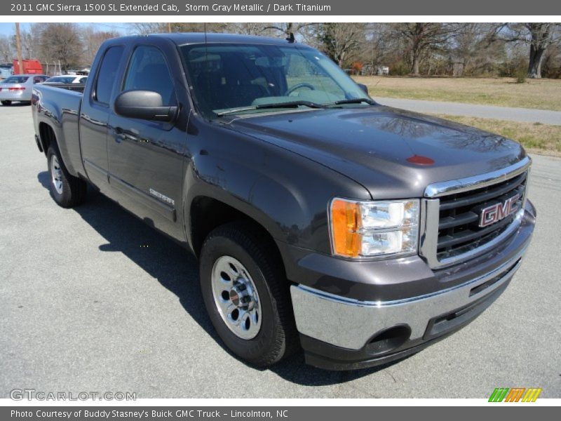 Storm Gray Metallic / Dark Titanium 2011 GMC Sierra 1500 SL Extended Cab