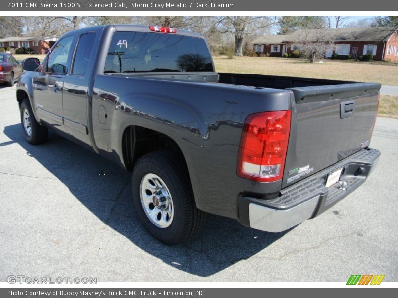 Storm Gray Metallic / Dark Titanium 2011 GMC Sierra 1500 SL Extended Cab