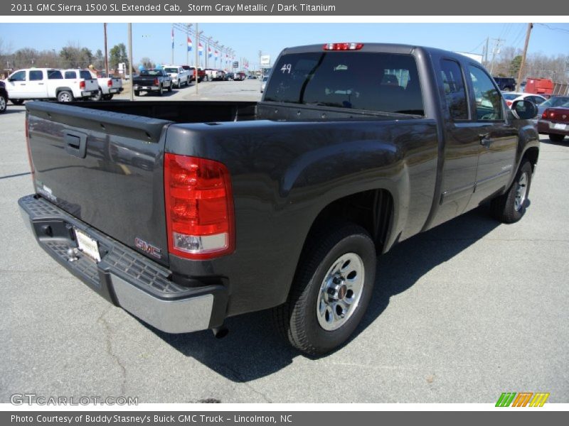 Storm Gray Metallic / Dark Titanium 2011 GMC Sierra 1500 SL Extended Cab