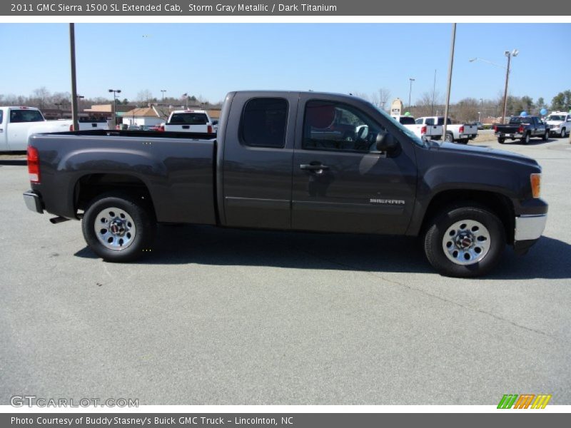 Storm Gray Metallic / Dark Titanium 2011 GMC Sierra 1500 SL Extended Cab