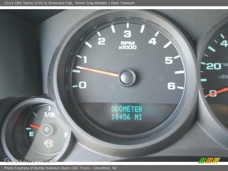 Storm Gray Metallic / Dark Titanium 2011 GMC Sierra 1500 SL Extended Cab