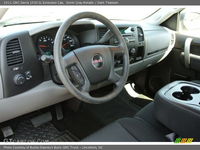 Storm Gray Metallic / Dark Titanium 2011 GMC Sierra 1500 SL Extended Cab