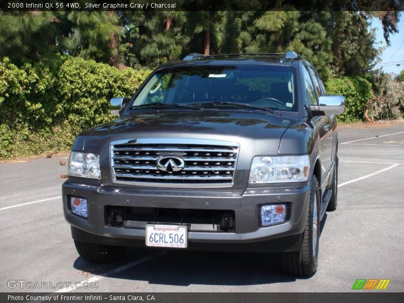 Silver Graphite Gray / Charcoal 2008 Infiniti QX 56 4WD