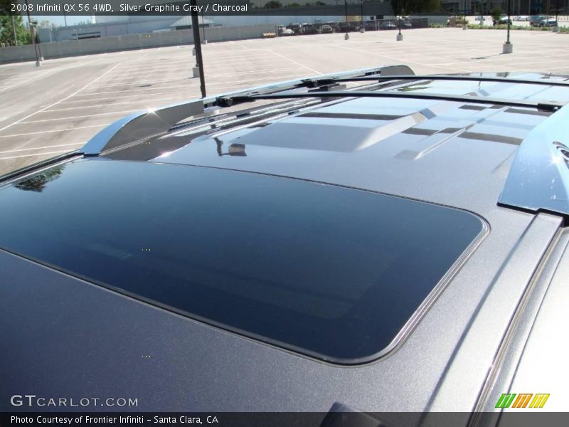 Silver Graphite Gray / Charcoal 2008 Infiniti QX 56 4WD