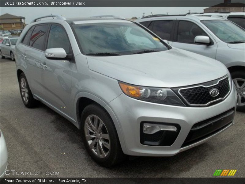 Bright Silver / Black 2011 Kia Sorento SX V6